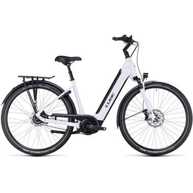 CUBE SUPREME RT HYBRID EXC 625 WAVE Electric City Bike Back Pedal Function White 2023 0